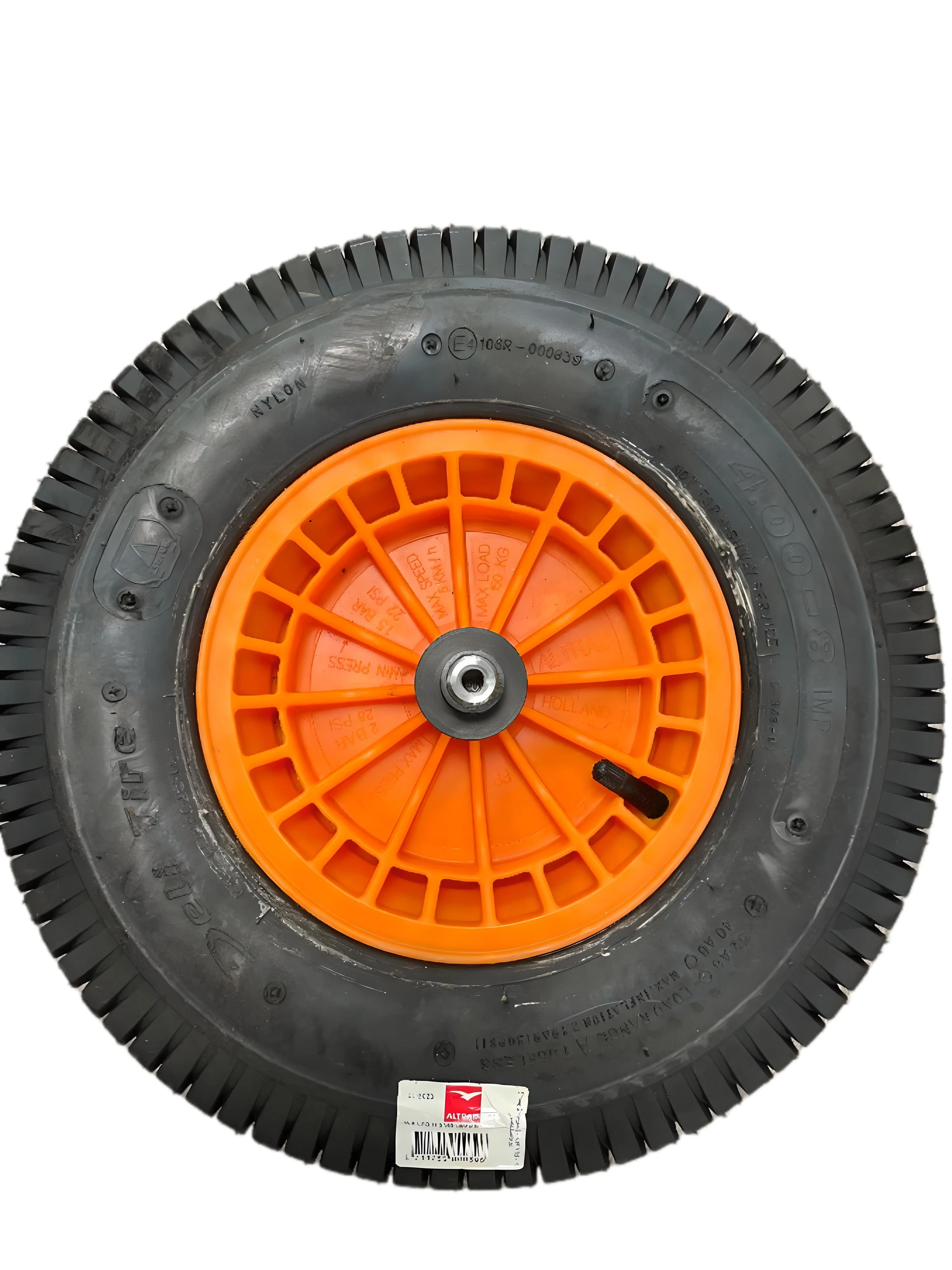 Belle Warrior Wheelbarrow Wheel | Genuine Altrad Belle 80039 Pneumatic Replacement Wheel Assembly | Air-Filled Tyre for Belle Warrior Wheelbarrows - Image 3