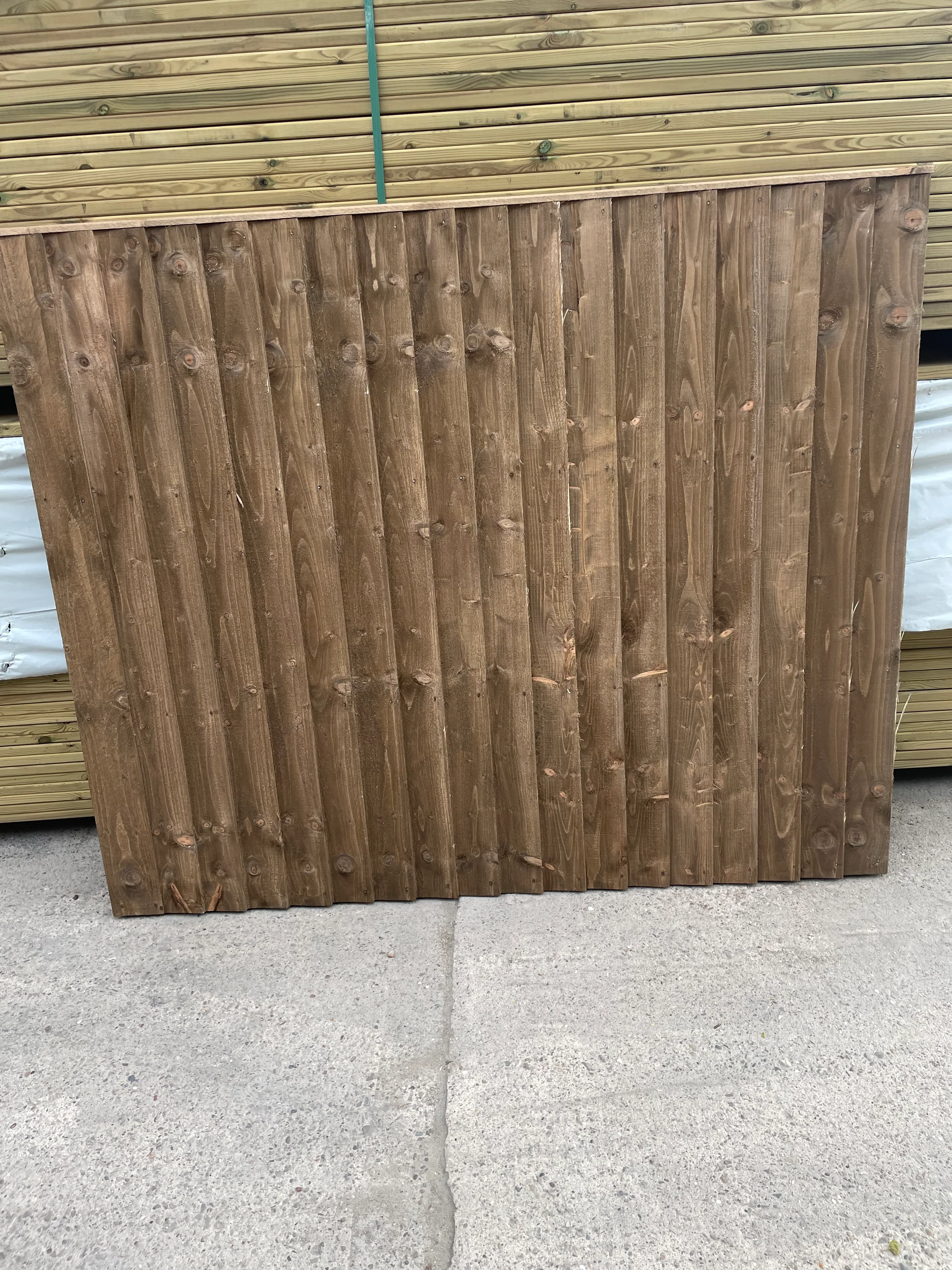 Featheredge Timber Fence Panel 6x5 ft - Image 20